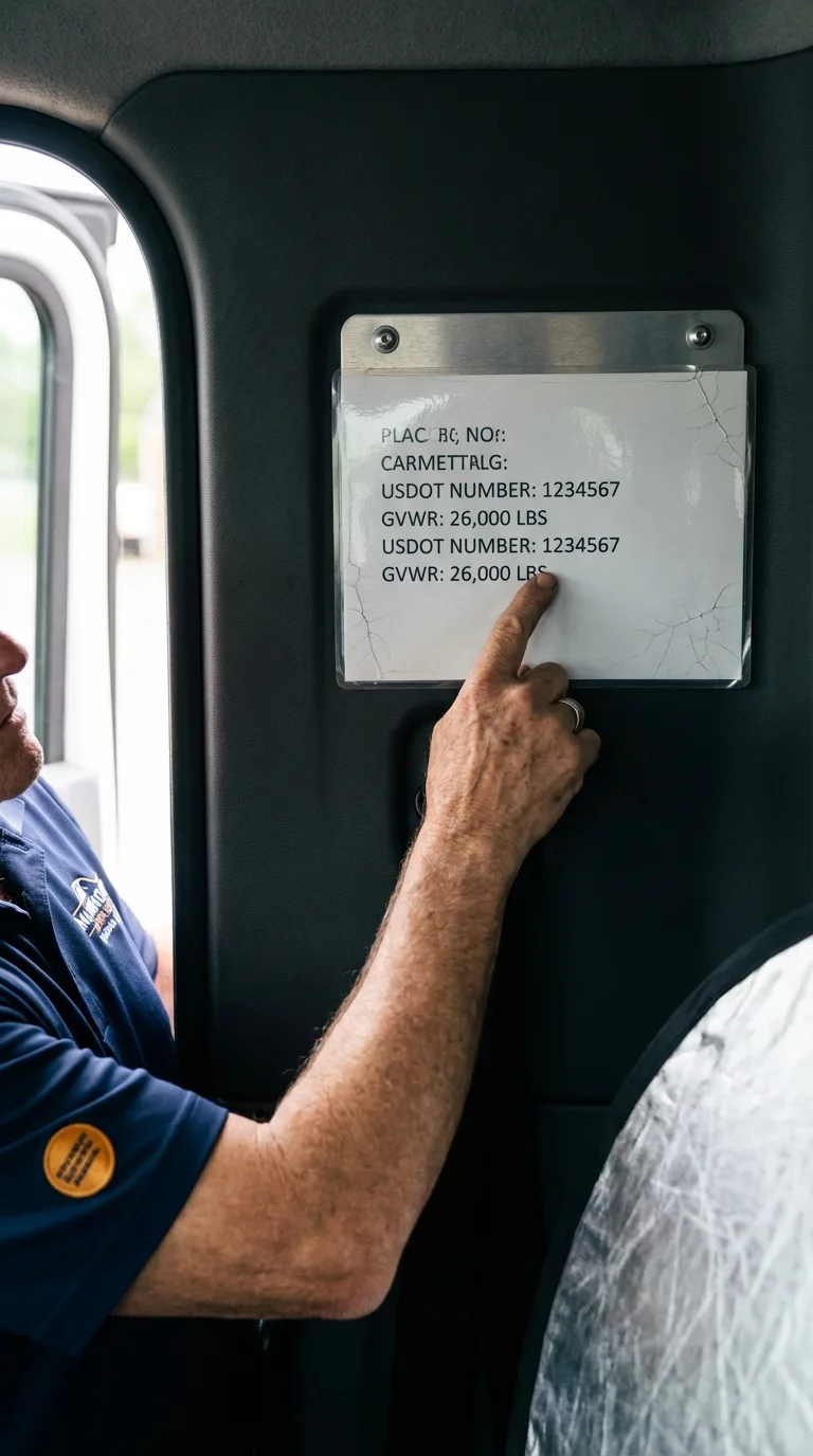 USDOT licensing placard verification in West Rutland